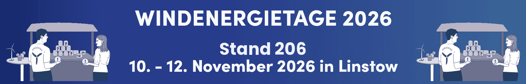34. Windenergietage 2026 – Stand 206, 10.–12. November 2026 in Linstow